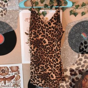 Cute mini cheetah print dress